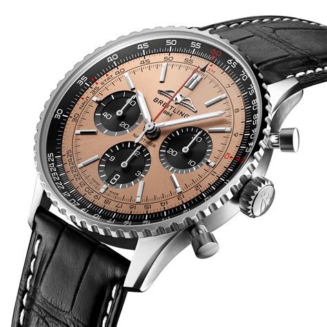 breitling chronograph mit schwarzem totalisatoren b 01|Navitimer B01 Chronograph 43 Edelstahl .